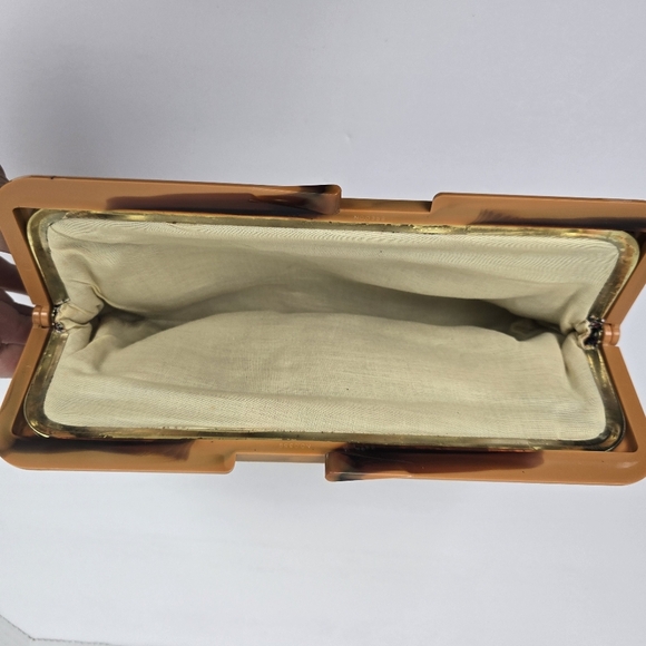 VINTAGE Floral Tapestry Clutch‎ Purse Plastic Snap Multi-colored Cottage Core - Picture 5 of 8